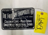 669 The Foundry Equipment Co. Sign