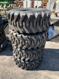 8001 Set of (4) New 12-16.5 Skid Steer Tires