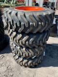 8002 Set of (4) New 10-16.5 Tires on Bobcat Rims