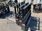 8016 New 48in Kivel 4200lb Step Thru Pallet Forks