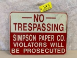 123 No Tresspassing Sign
