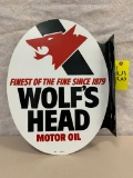 53 NOS Wolf's Head Flange Sign
