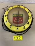 68 Oliver Sales & Service Neon Clock