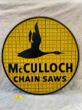 86 Embossed McCulloch Chainsaw Sign