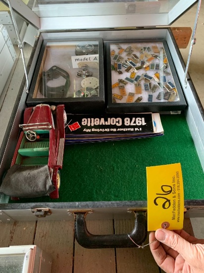 26 Aluminum Display Case with Contents