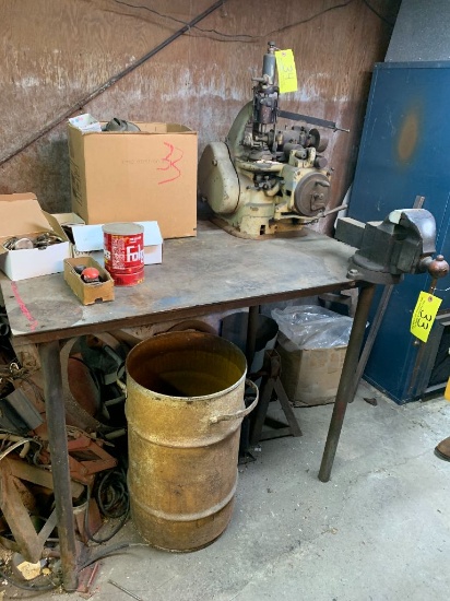 33 Work bench with Vise & Items on Top