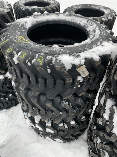 1032 Set of (4) New 12-16.5 Skid Steer Tires