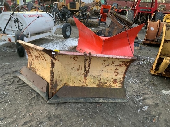 3766 Yellow 8.5ft Skid Steer Mount V-Plow