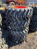 8114 Set of (4) New 12.16.5 Tires on Bobcat Rims