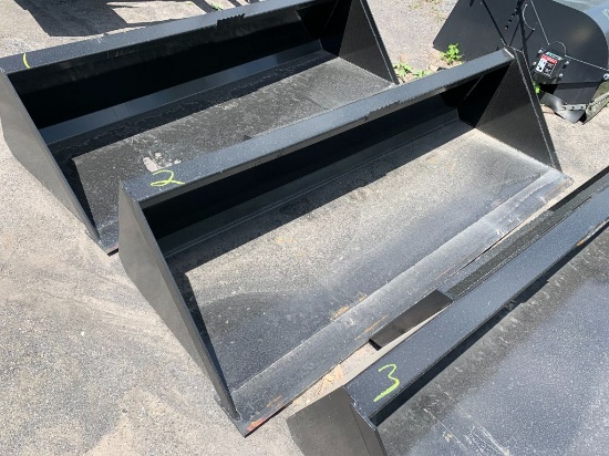 2 New 84in Kivel Skid Steer Bucket