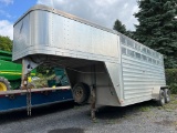 4738 2015 Featherlite 16ft Stock Trailer