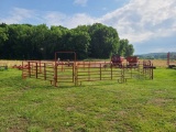 4814 (10) Red Cattle Corral Raised Panel Gates & Door