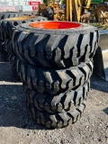 6 Set of (4) New 10-16.5 Tires on Bobcat Rims