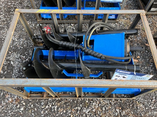 105 New Blue Skid Steer Auger with 2 Augers