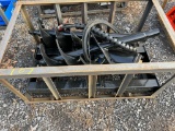 107 New Black Skid Steer Auger with 2 Augers