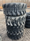 4 Set of (4) New 12-16.5 Skid Steer Tires