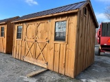 4967 8ft x 12ft Salt Box Amish Shed - Gunstock