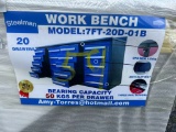 59 New Blue Steelman 7ft Workbench