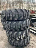 8 Set of (4) New 10-16.5 Tires on NH/JD/CAT Rims
