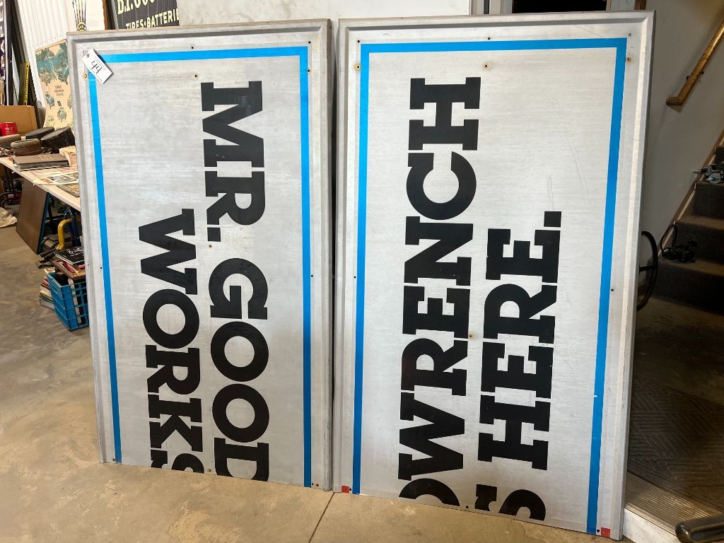 44 (2) Piece GM Goodwrench Sign | Proxibid
