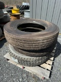 98 (3) 22.5 Truck Tires - New Recaps