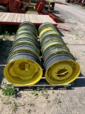2342 Pair of New John Deere 8x24 MFWD Front Wheels w/ Centers
