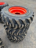 301 Set of (4) New 12-16.5 Tires on Wheels for Bobcat