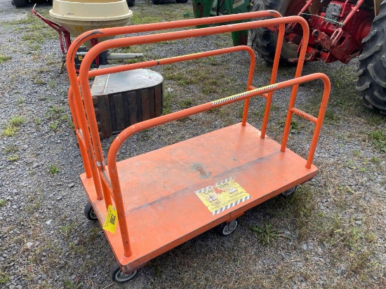2390 Orange Divided Utility Cart
