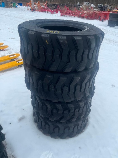 6017 Set of (4) 12-16.5 Skid Steer Tires