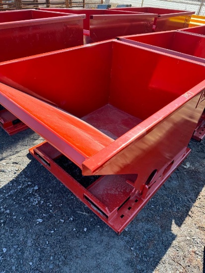 1051 1.5CY Skid Steer Hopper w/ Fork Pockets