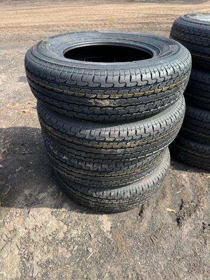 2012 Set of (4) New ST205/75R15 Radial Trailer Tires