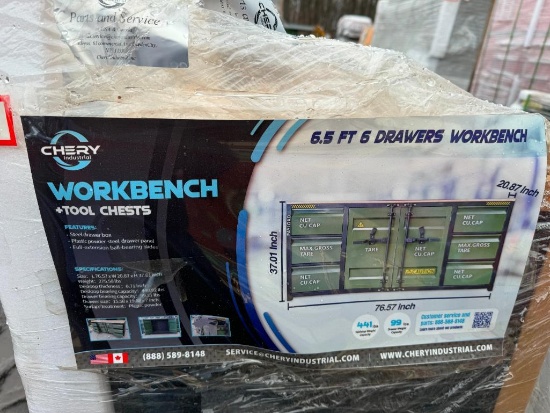 2210 New 6.5ft Dark Green Workbench