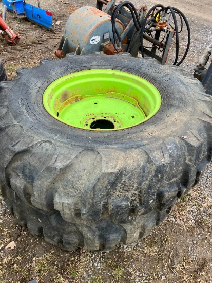 2775 (2) Rear Tractor Tires on Rims