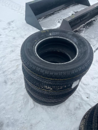 507a Set of (4) New ST205/75R15 Radial Trailer Tires