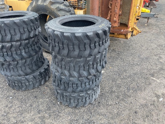 6254 Set of (4) 12-16.5 Skid Steer Tires