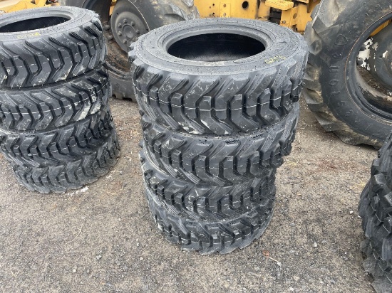 6256 Set of (4) 10-16.5 Skid Steer Tires