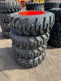 2006 Set of (4) New 10-16.5 Tires on Wheels for Bobcat