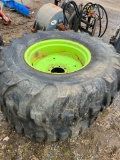 2775 (2) Rear Tractor Tires on Rims