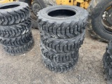 6256 Set of (4) 10-16.5 Skid Steer Tires