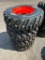 1001 Set of (4) New 12-16.5 Tires on Wheels for Bobcat