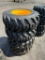 1002 Set of (4) New Tires on Wheels for NH/JD/CAT