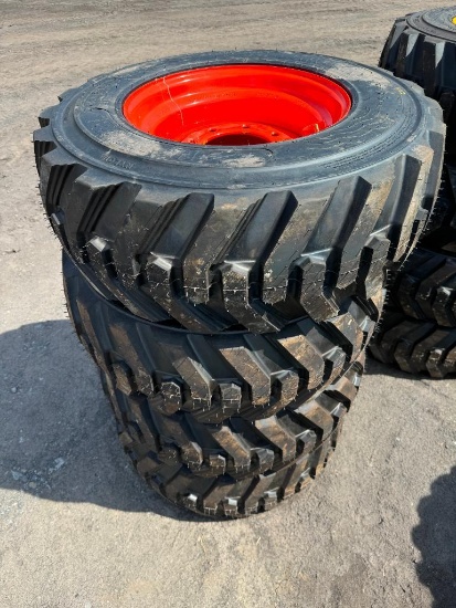 1001 Set of (4) New 12-16.5 Tires on Wheels for Bobcat