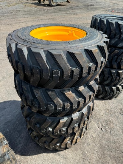 1002 Set of (4) New Tires on Wheels for NH/JD/CAT