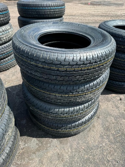1012 Set of (4) New ST225/75R15 Radial Trailer Tires