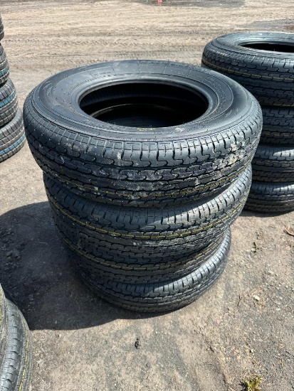 1013 Set of (4) New ST205/75R15 Radial Trailer Tires
