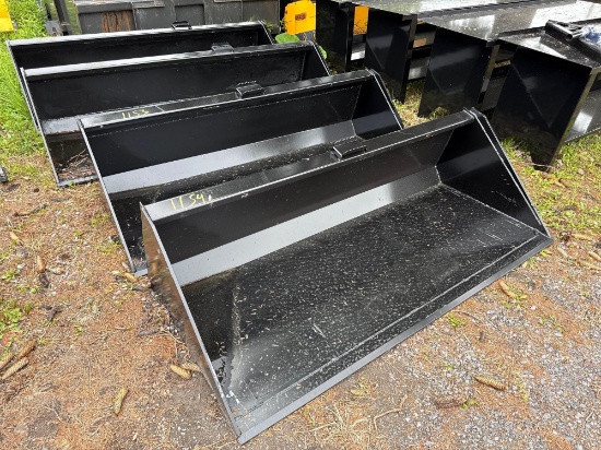 1153 78" Skid Steer Bucket with Blade