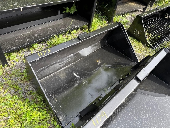 1173 66" Skid Steer Bucket with Blade