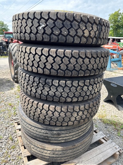6463 Set of 6 Goodyear 245 75R 22.5 Radicals