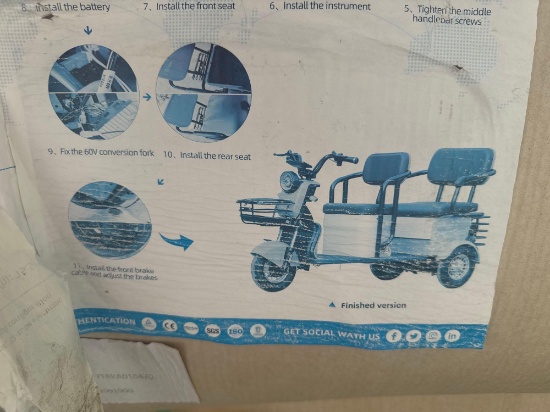 6613 New 3 Person Electric Cart