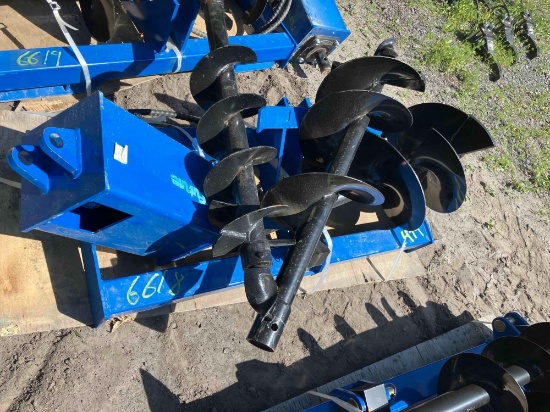 6618 Hydraulic Skid Steer Auger with 3 Bits